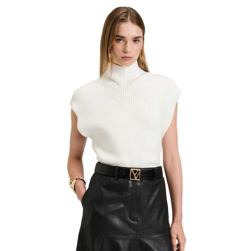 Veronika Maine Chunky Ribbed Knit Vest